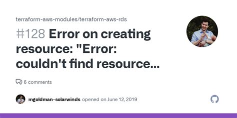Create: couldn't find resource (21 retries) .